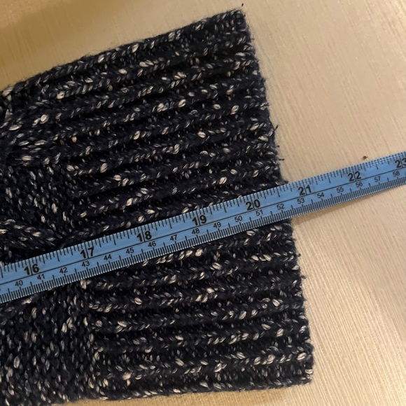 kate spade Sweater - Women's Medium Navy Blue White - Cable Knit Turtleneck - Picture 13 of 15